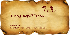 Turay Napóleon névjegykártya